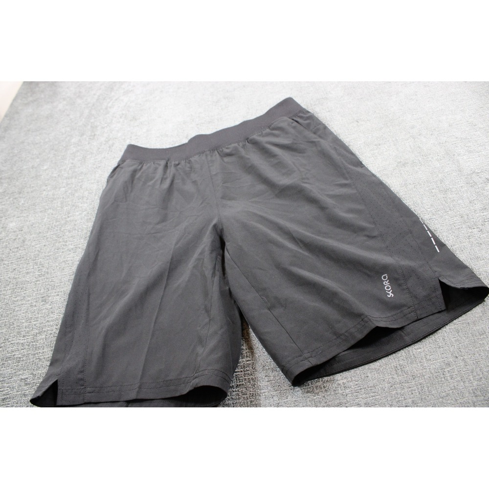 Skora Mens Qwick-Dry Running Shorts Black Size S Small Reflective Lined Athletic